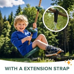 Climbing Rope Tree Swing with Platforms and Swing Seat Outdoor Green-brown Rope