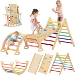 Tiny Land 7-in-1 Foldable Pikler Triangle Climbing Toys DAMAGED PACKAGING