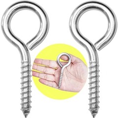 Pcs Self Tapping Eyelet Screw Eye Bolt，4 Inch Heavy Duty Screw Eyes M8-4 INCH 2