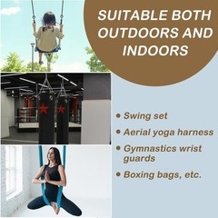 Heavy Duty Swing Hangers 1200 lb Hammock Hanging Kit 360 Rotating Hardware