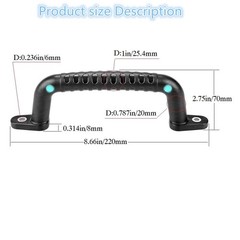 4 Glow-in-the-Dark Playground Safety Handles, Black Plastic Pull Handles for …