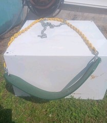 (04-0002) Deluxe Swing Belt-Green with Yellow Coated Chains-225 Weight Limit