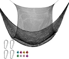 6.5′ X 9.8′ Climbing Cargo Net Double Layers Playground Safety Net w/Storage Bag