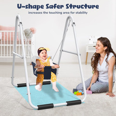 Toddler Swing With Stand Heavy Duty Indoor Outdoor Foldable 55lbs 45x33x48