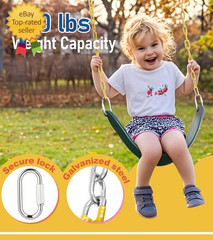 Heavy Duty Swing Seat, Kids Swing with 66″ Rust-Resistant Chains, Swing Set Acce