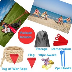 40 Feet Tug of War Rope for Kids and Adults, Outdoor Games Summer Outdoors Ya…