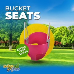 SWING SET STUFF HIGHBACK FULL BUCKET SEAT PINK parks playground toddler kid 0001