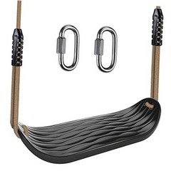 Heavy Duty Swing Seat with Adjustable Rope 1 Pcs Black U-shape Swing Seat