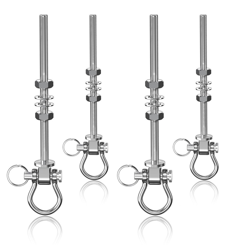 Swing Hangers with Bearings, 4 Pack M10 x 180 mm Stainless Steel Swing Hardwa…