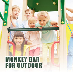 16.5″ Outdoor Monkey Bars for Backyard – Set of 12,Green Metal Outdoor/Indoor Mo