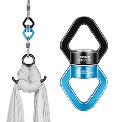 , Black Blue Swing Swivel, 30 KN Safest Rotational Device Hanging Accessory
