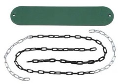 PlayStar Commercial Grade Swing Seat Green Heavy Duty Rubber Coated Chains