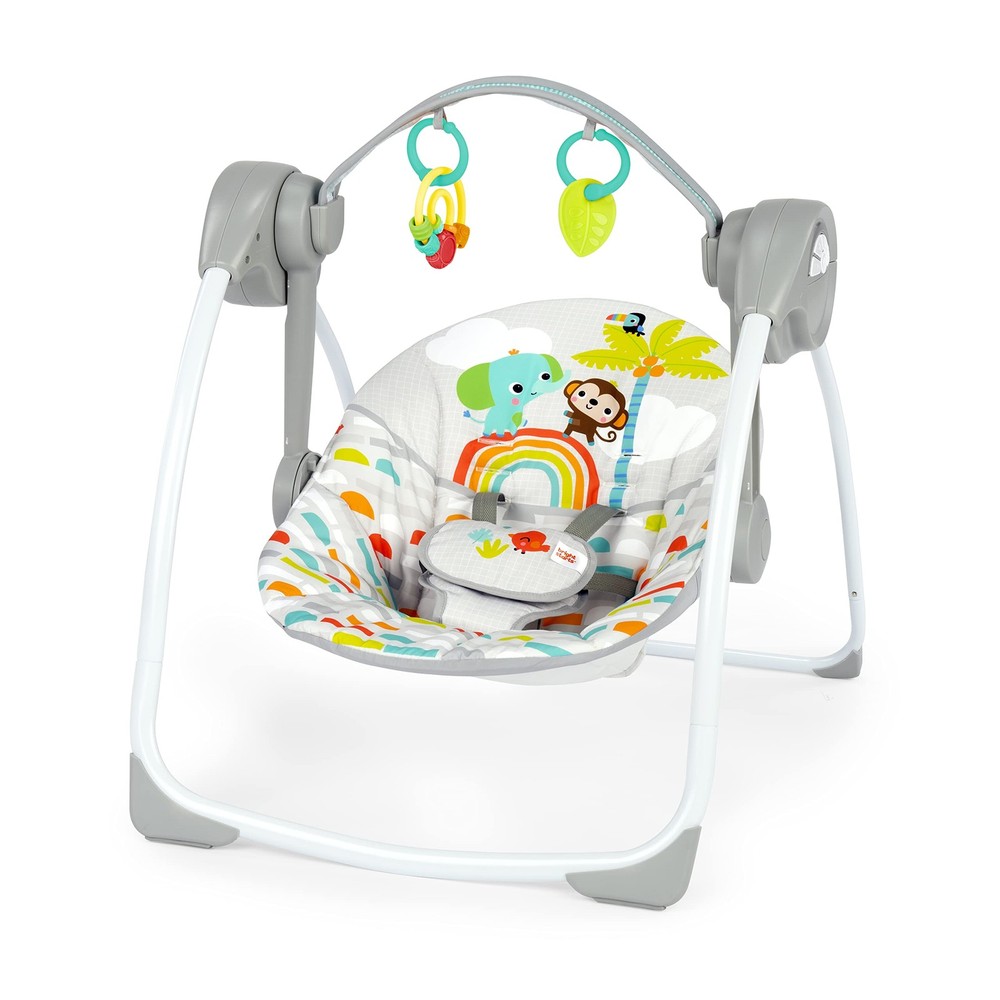 Bright Starts Playful Paradise Portable Compact Automatic Baby Swing Music
