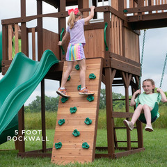 Skyfort III Cedar Swing Set with Tube Slide