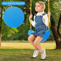 2PCS Swings Seats Heavy Duty with 66″ Chain, Playground Swing Set Accessories…