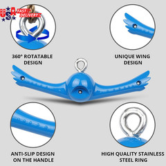 Ninja-Twister Swing Spins Set: Slackline Attachments – 360° Handle Twist-Spin Fl