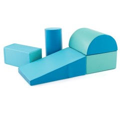 5-Piece Kids Climb Crawl Activity Playset Navy Indoor Foam Blocks Soft Play Fun