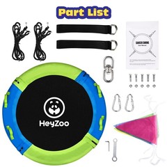 43 Inch Tree Swing, 900lbs Weight Capacity Saucer Swing Sets for Kids & Adult…