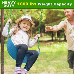 2Pcs 80″ Coated Swing Chain with Carabiners 1000 Lbs Capacity Heavy Duty Hanging