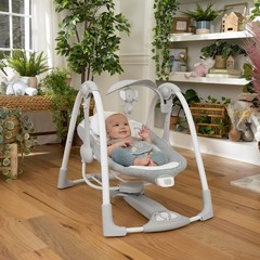 ConvertMe 2-in-1 Compact Portable Baby Swing Infant Seat Vibrations 0-9M