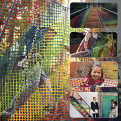 Climbing Cargo Net, 6.5′ X 9.8′ Double Layers Playground Safety Net, Kids Backya