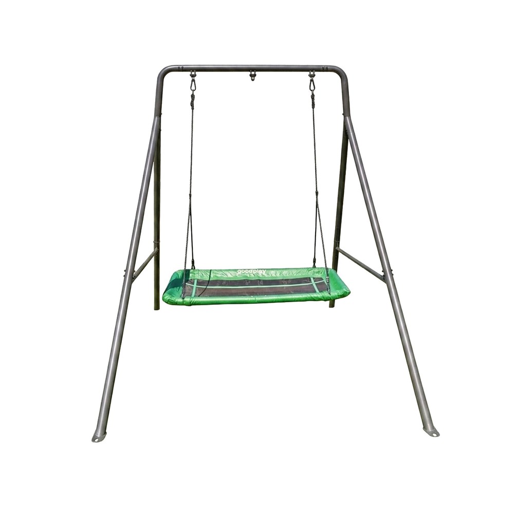 gobaplay Outdoor Swing Set Frame with Bars & gobaplay Rectangle Swing Platform