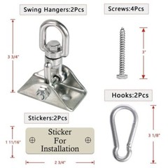 Heavy Duty Swing Hangers for Wooden Sets 2000 LB Capacity Hammock Hanger 360 …