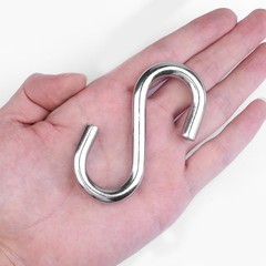 S Hooks for Hanging Heavy Duty S Hooks 304 Stainless Steel 3.3-Inch Hammock H…