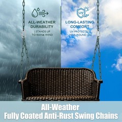 2 Pack Heavy Duty Porch Swing Hanging Chain Kit, Fully Plastic-Coated Steel C…
