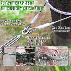 Zip Lines for Kids and Adults Outdoor Up to 500 Lbs, 304 Stainless Steel 100F…