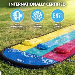 XL 20Ft Summer Vibes Premium Slip and Slide with 3 Bodyboards, Heavy Duty
