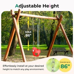 Toddler Swing – High Back Full Bucket Seat for Ages 1-3, 330lb Capacity, Baby…