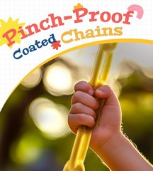 High Back Full Bucket,Toddler Swing with Coated Chains & Triangle Dip Pinch P…