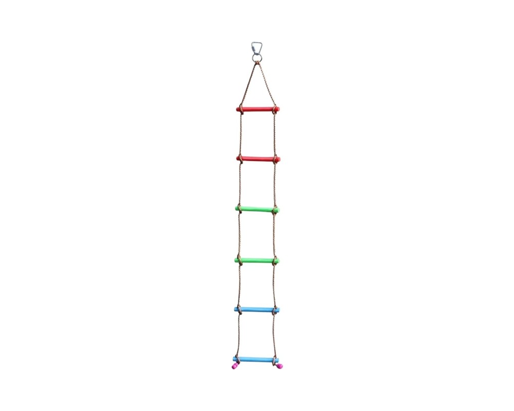 RAINBOW CRAFT 6.6FT CLIMBING ROPE LADDER NINJA LADDER FOR KIDS – NEW