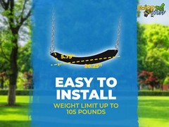 SWING SET STUFF INC RESIDENTIAL BELT SEAT BLACK WITH 5.5 FT. UNCOATED CHAIN 0126