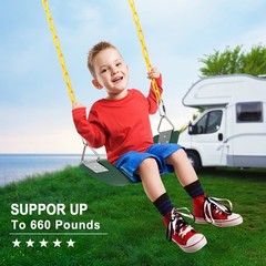 2Pcs Set Swing Seat AGPTEK with 66 Inch Anti-Rust with Chain Hooks Outdoor Play