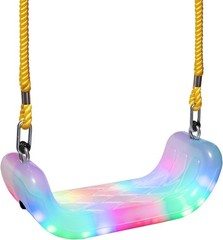Firefly LED Light Up Swing Seat with Adjustable Rope and Chain. 24 Lights Illumi