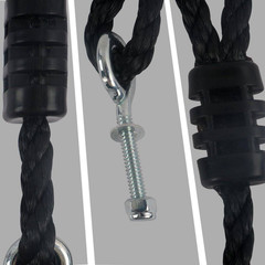 47 In. to 71 In. Adjustable 550 Lb. Capacity Saucer Swing Replacement Straps, Bl