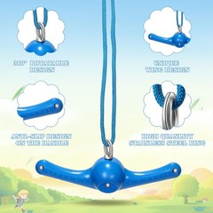 2 Pcs Twister Swing 360° Handle Ninja Accessories Set Adjustable Slackline Attac