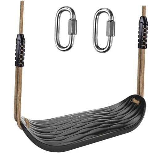 Non-Slip Swing Seat, Plastic Tree Swing Seats for B:black Swing Seat-1pack