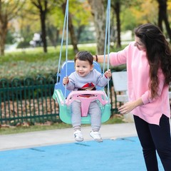 Toddler Swing, 3-in-1 Baby Swing Seat, Anti-Flip Snug & Secure Detachable Kid…
