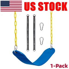 Heavy Duty Swing Seat Outdoor Playground Swing Set w/ Chains 330lb Blue