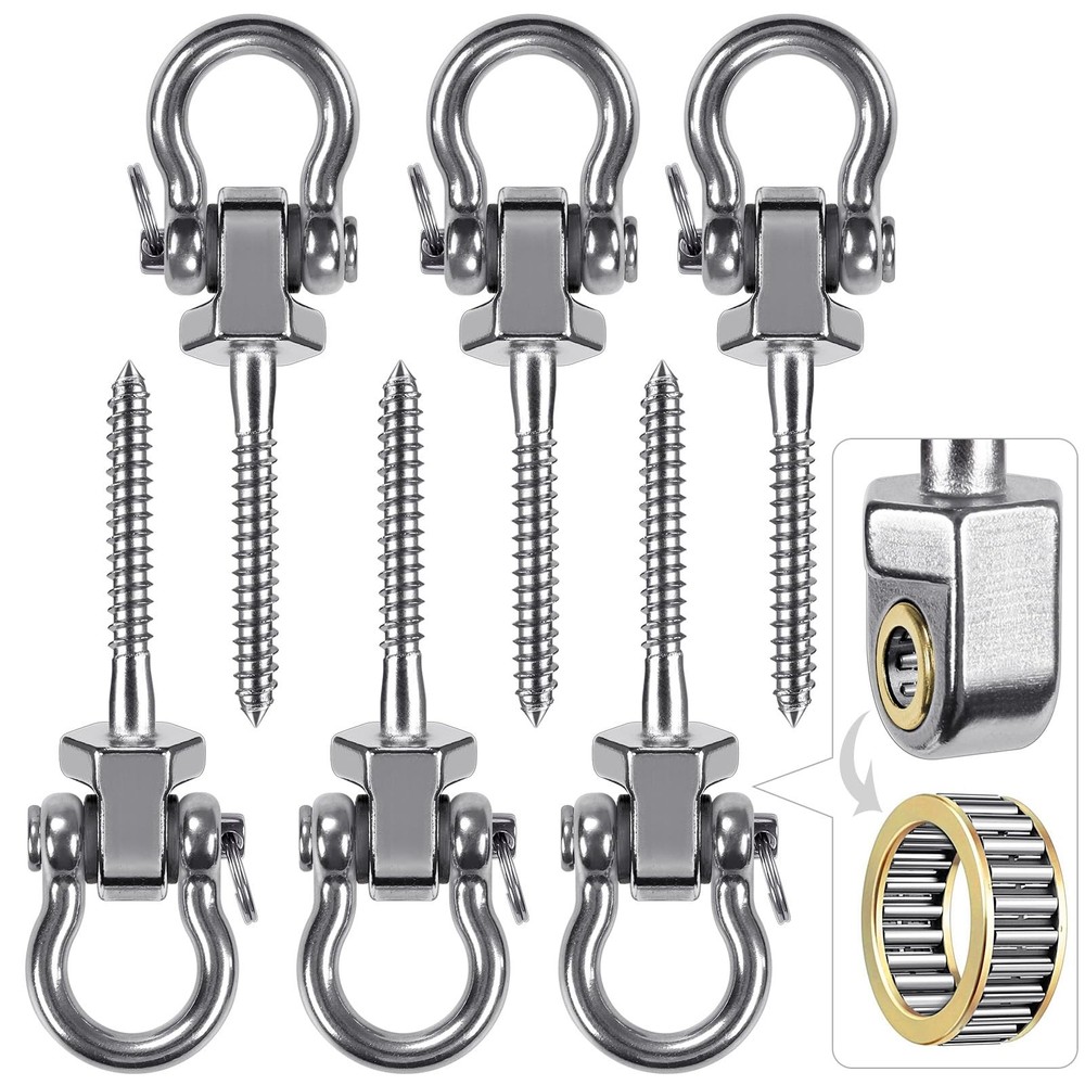 Heavy Duty Swing Hangers with Bearings – Set of 6 Stainless Steel 304 Screw B…