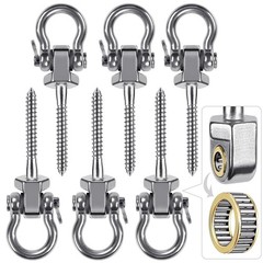 Heavy Duty Swing Hangers with Bearings – Set of 6 Stainless Steel 304 Screw B…