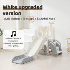 6 in 1 Kids Slide Climber Playset Indoor Outdoor Freestanding Toddler Playground
