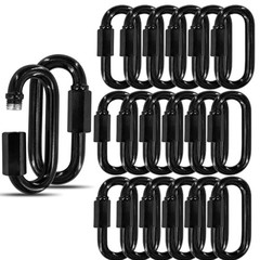 50PCS 3 Inches Black Chain Links, M8 Screw Galvanized Steel Heavy Duty 50PCS-M8