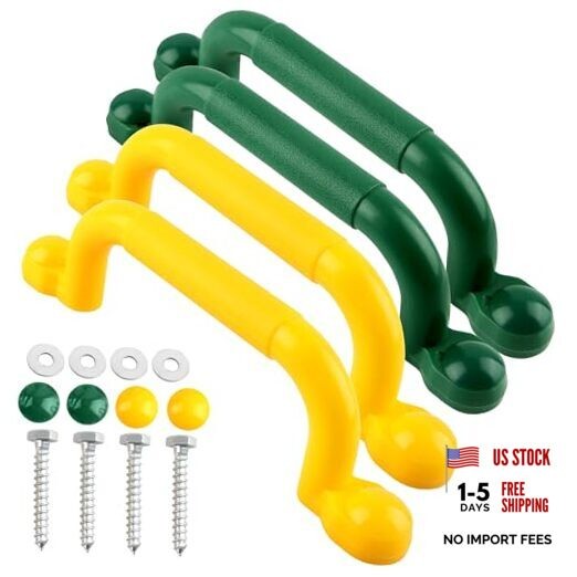 4 Pack Kids Playground Safety Handles Plastic Swingset Handle Grab Color Set 1