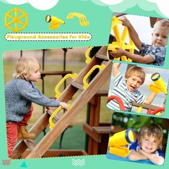 4 Pcs Kids Playground Accessories Outdoor Plastic Steering Playset Wheel Tele…