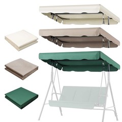 Replacement Canopy 66″ X 45″ 2 Seat Outdoor Swing Beige UV Weatherproof Shade