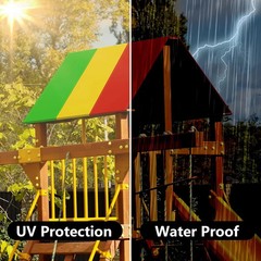 Swing Set Replacement Tarp- 52″ X 90″ Kids Playground Roof Canopy, Replacement S